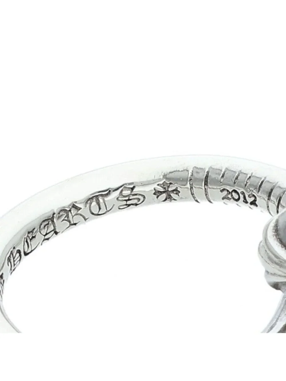 Chrome Hearts Crsball Nail Cross Ball Silver Ring